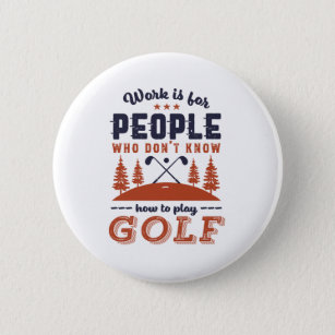 Badge Rond 5 Cm Amusant Lecteur de Golf Retraité Golfer Papa Aiman