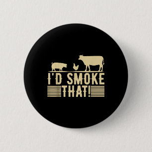 Badge Rond 5 Cm Amusant Retro Bbq Party Fumeur Chef Papa Cadeau J’