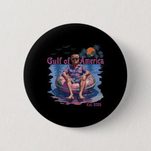 Badge Rond 5 Cm Amusant Trump Chemise Golfe Des États-Unis Amériqu