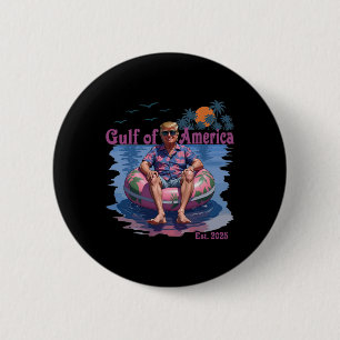 Badge Rond 5 Cm Amusant Trump Chemise Golfe Des États-Unis Amériqu