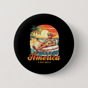 Badge Rond 5 Cm Amusant Trump Gulf Of Usa America Est 2025