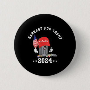 Badge Rond 5 Cm Amusant Trump Mega Garbage Can Cartoon Caractère A