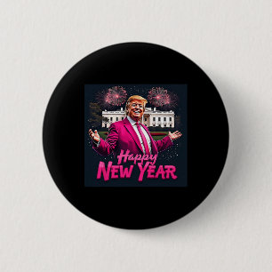 Badge Rond 5 Cm Amusant Trump New Year Party 2025 Trump New Year N