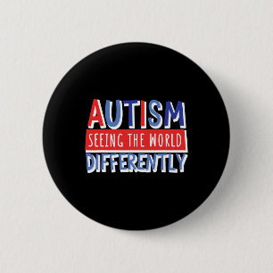 Badge Rond 5 Cm Amusant Voir Le Monde Différents Autisme Enfant Ma