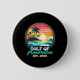 Badge Rond 5 Cm Amusante Amérique des Etats-Unis Chemise Golfe des