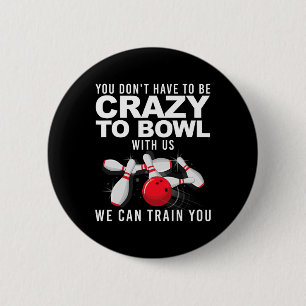 Badge Rond 5 Cm Amusante Conception De Bowling Pour Hommes Femmes 