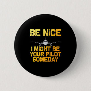 Badge Rond 5 Cm Amusante Conception Pilote Pour Hommes Femmes Avio