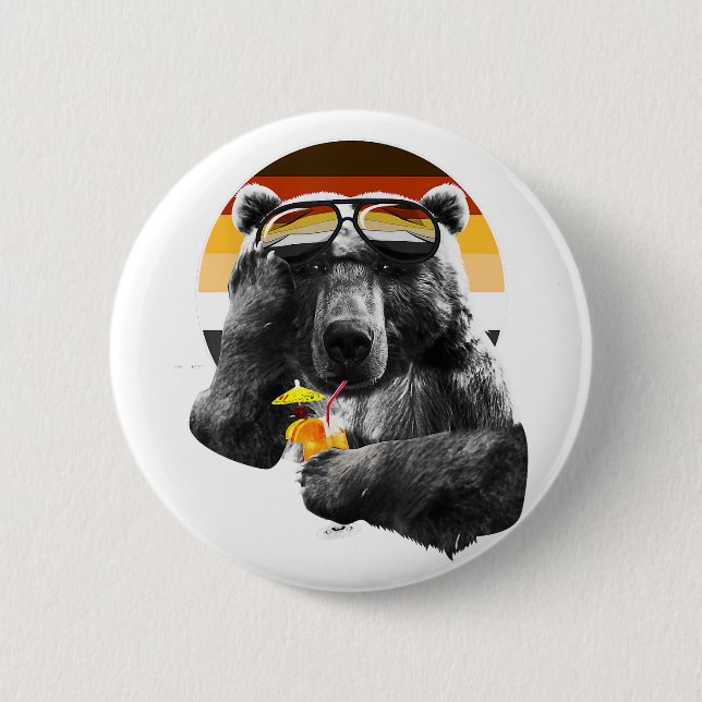 Badge Rond 5 Cm Amusante Fierté de l'ours gay LGBT (Devant)