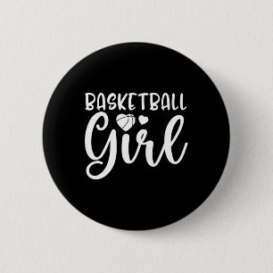 Badge Rond 5 Cm Amusante fille de basket-ball Lover de basket-ball