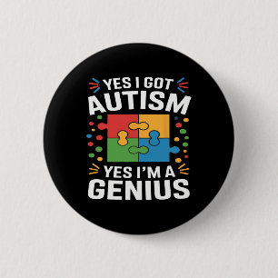 Badge Rond 5 Cm Amusante Sensibilisation sur l'autisme Enfants Aut