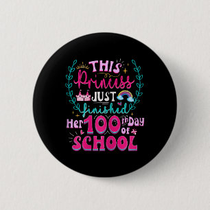 Badge Rond 5 Cm Amusants 100ème Jour De L'École Princesse Cute Enf