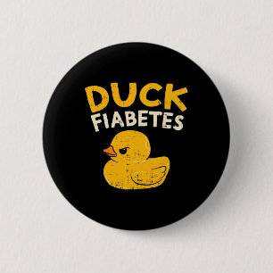 Badge Rond 5 Cm Amusants Diabète Sensibilisation I Canard Fiabetes