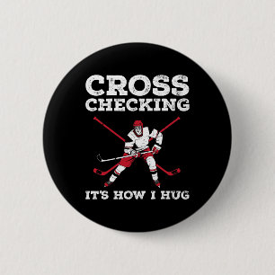 Badge Rond 5 Cm Amusants Hockey Sur Glace Art Pour Hommes Femmes H