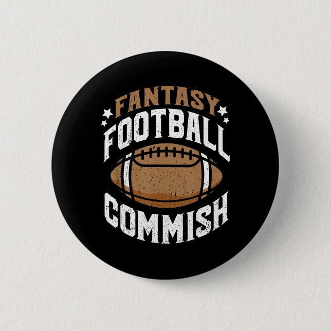 Badge Rond 5 Cm Amusants Imaginaire Football Commish Commissaire H (Devant)