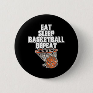 Badge Rond 5 Cm Amusants Manger Sleep Basketball Répéter Sports Co