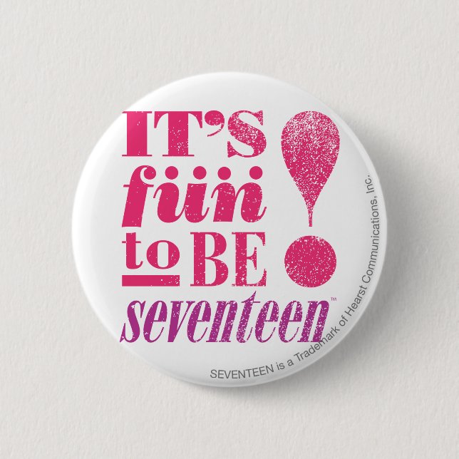 Badge Rond 5 Cm Amusement 2 B 17-Magenta (Devant)