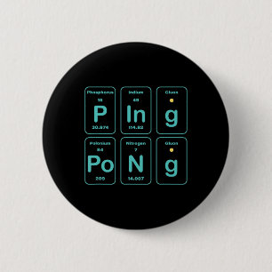 Badge Rond 5 Cm Amusement de ping-pong de table périodique