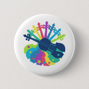 Badge Rond 5 Cm Amusement de violon