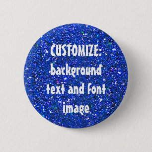 Badge Rond 5 Cm AMUSEMENT ! FAITES VOTRE PROPRE PIN BLEU de