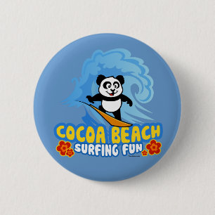 Badge Rond 5 Cm Amusement surfant de plage de cacao