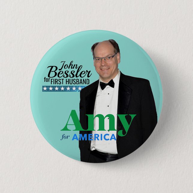 Badge Rond 5 Cm Amy Klobuchar 2020 / John Bessler pour le premier  (Devant)