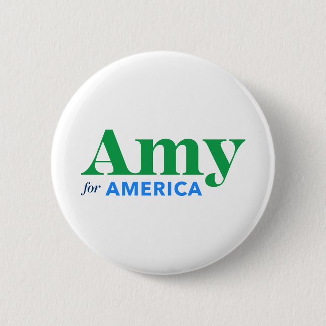 Badge Rond 5 Cm Amy Klobuchar pour le président 2020 (Devant)