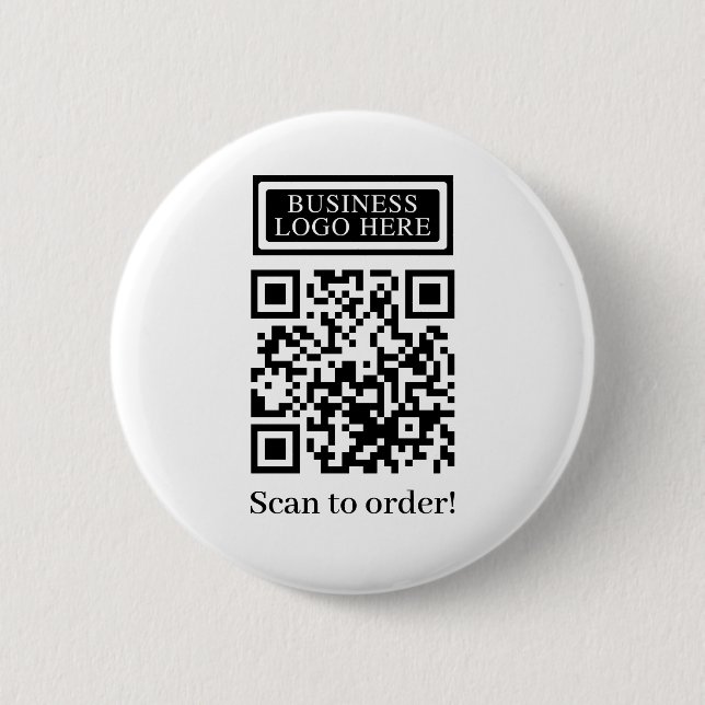 Badge Rond 5 Cm Analyse du restaurant pour commander un code QR (Devant)