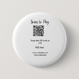 Badge Rond 5 Cm Analyser pour payer scanner code QR ajouter des dé