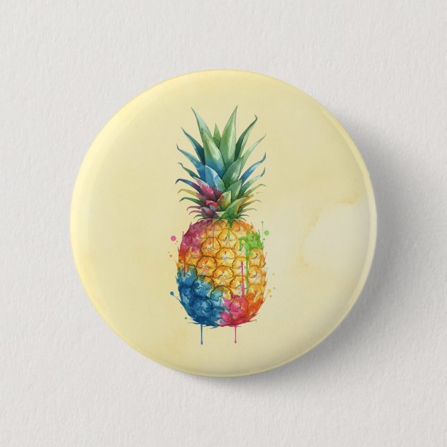 Badge Rond 5 Cm Ananas (Devant)