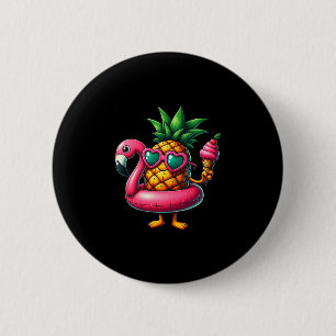 Badge Rond 5 Cm Ananas drôle flotteur de natation glace