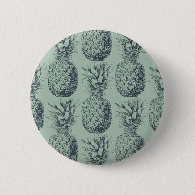 Badge Rond 5 Cm Ananas, fruit tropical design motif (Devant)