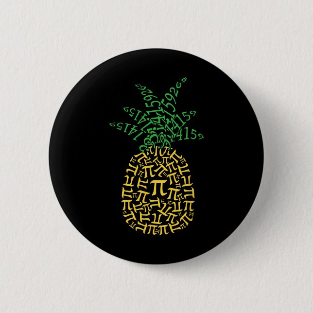 Badge Rond 5 Cm Ananas Math Pi Jour Mathématiques Professeur Geek  (Devant)