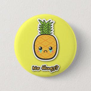 Badge Rond 5 Cm Ananas triste qui n'obtient aucune étreinte