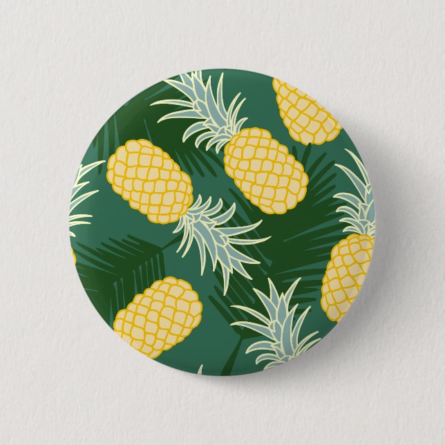 Badge Rond 5 Cm Ananas tropical (Devant)
