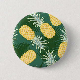 Badge Rond 5 Cm Ananas tropical