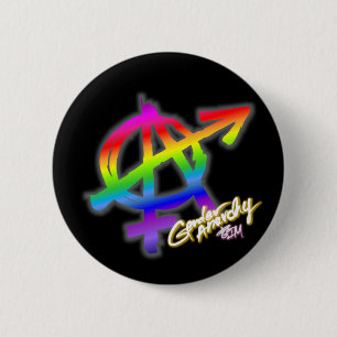 Badge Rond 5 Cm Anarchie de genre - couleurs d'arc-en-ciel -
