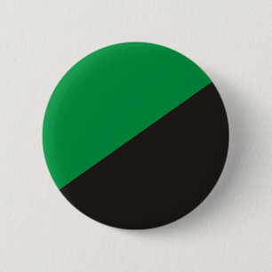 Badge Rond 5 Cm anarchie éco drapeau vert noir écologie bio