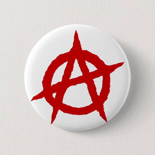Badge Rond 5 Cm Anarchie symbole punk rouge musique culture signe  (Devant)