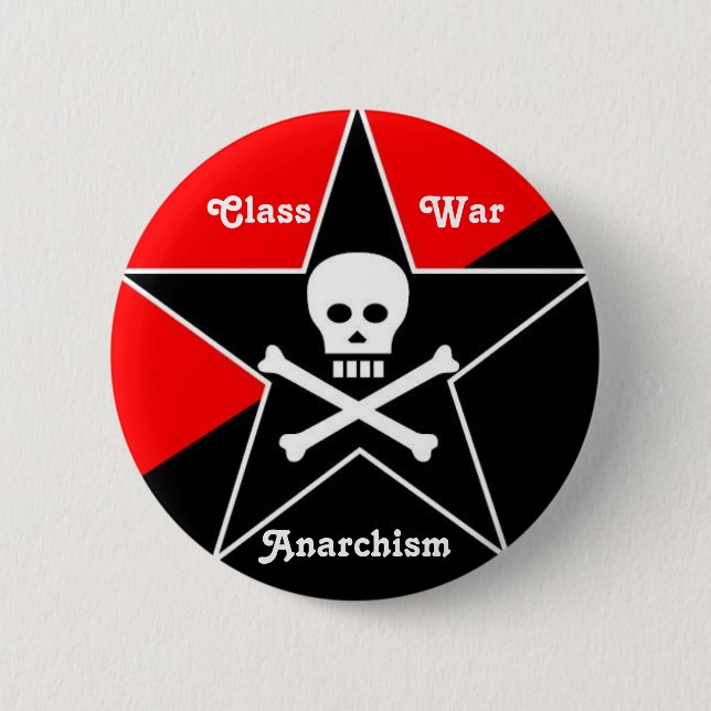 Badge Rond 5 Cm Anarchisme de guerre de classe (Devant)
