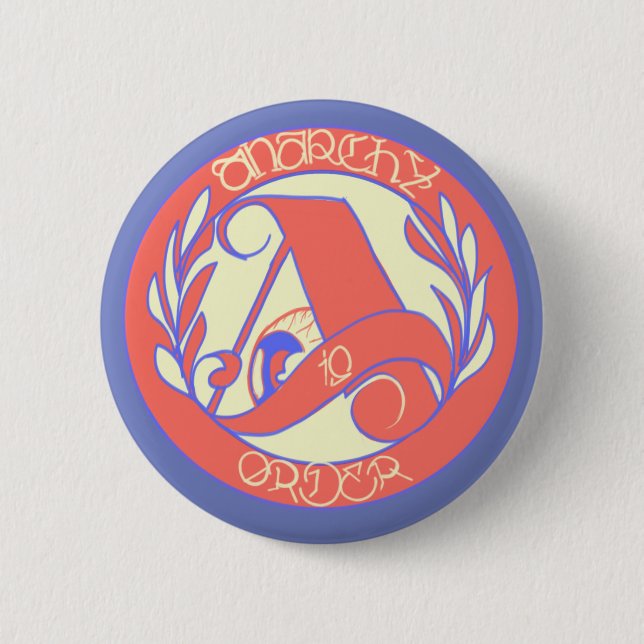 Badge Rond 5 Cm anarcho-américain (Devant)