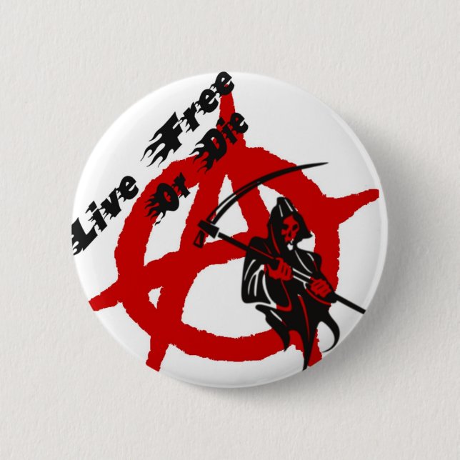 Badge Rond 5 Cm Anarchy Grim Reaper (Devant)