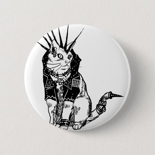 Badge Rond 5 Cm Anarkitty au R-U (Devant)