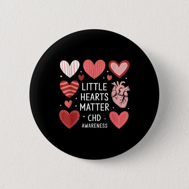Badge Rond 5 Cm Anatomie cardiaque Valentine Petit Coeur Sensibili (Devant)