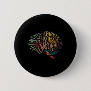 Badge Rond 5 Cm Anatomie De La Fête Mère Du Cerveau Infirmier Cerv