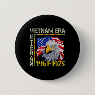 Badge Rond 5 Cm Ancien combattant du Vietnam 1961 1975