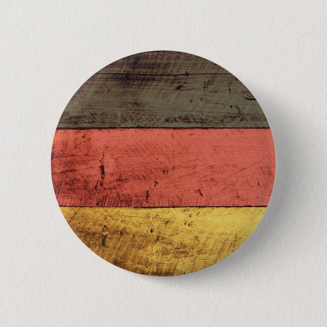 Badge Rond 5 Cm Ancien drapeau de l'Allemagne en bois (Devant)