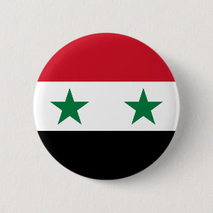 Badge Rond 5 Cm Ancien drapeau de Syrie