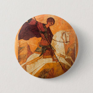 Badge Rond 5 Cm Ancienne icône russe de St.George