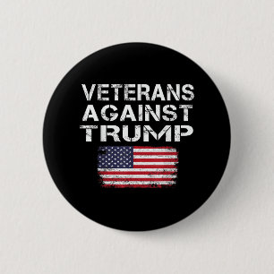 Badge Rond 5 Cm Anciens Combattants Contre Trump Tee _ Militaires 