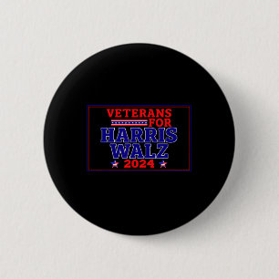 Badge Rond 5 Cm Anciens Combattants Pour Harris Wheimer 2024 Vote
